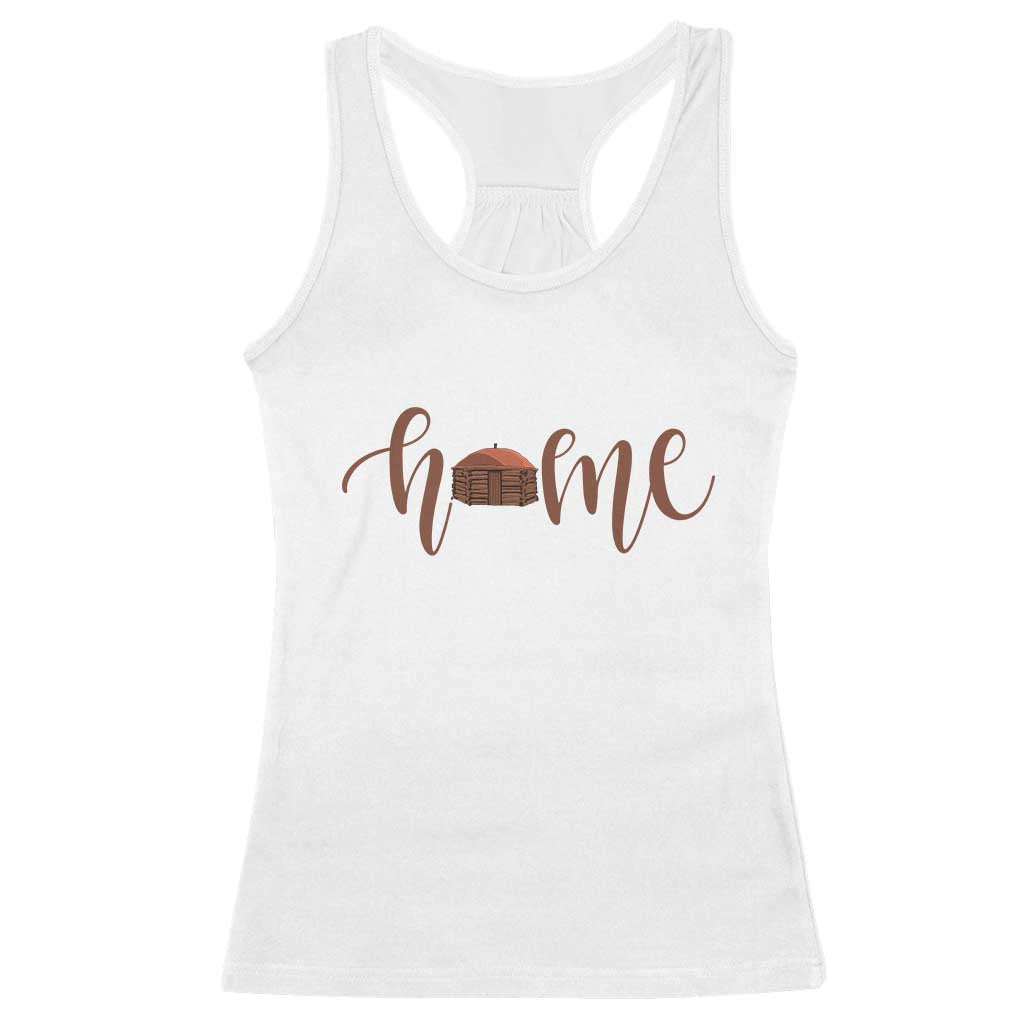 Rustic Hogan Home Typography Racerback Tank Top Native American Heritage Pride TS12 White Print Your Wear