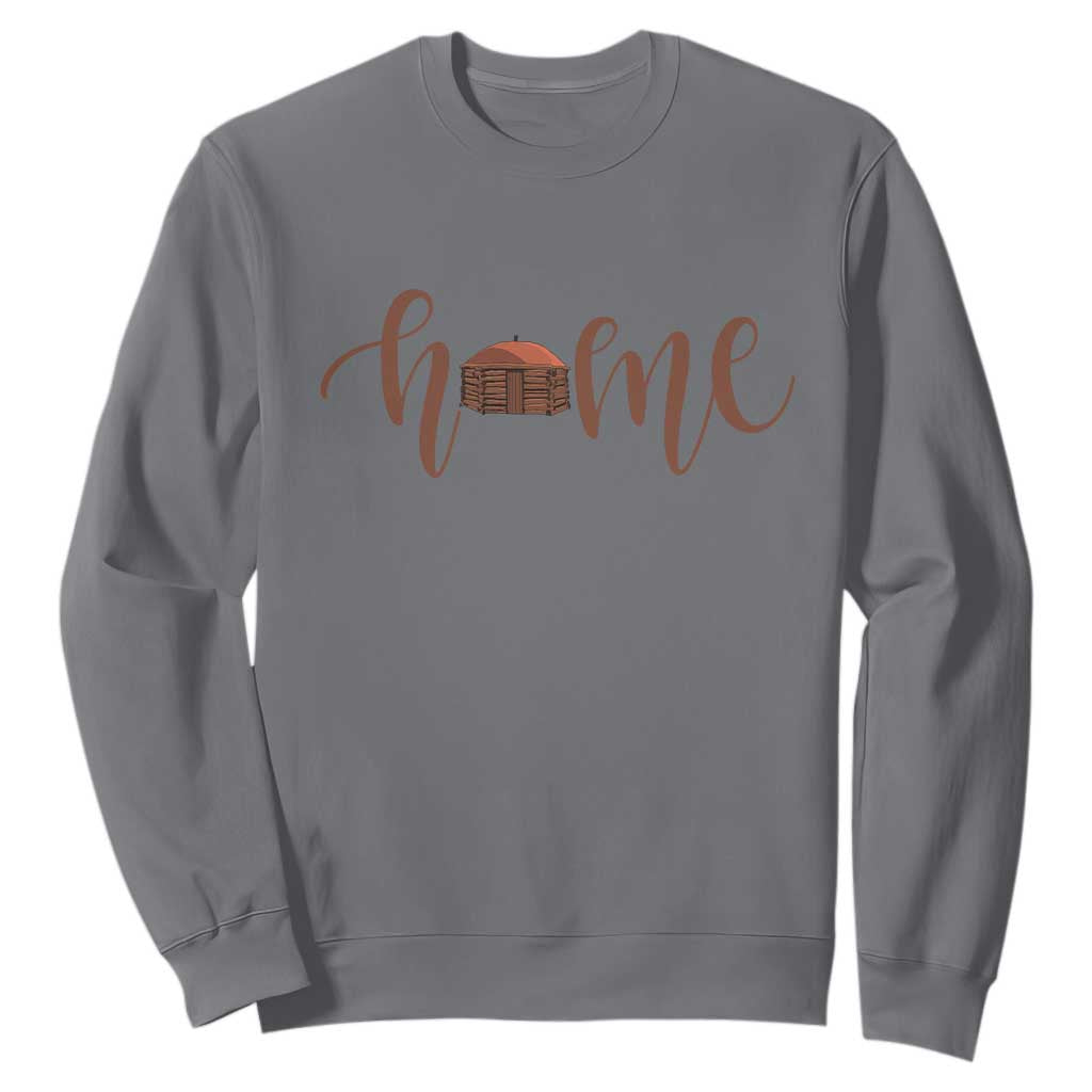 Rustic Hogan Home Typography Sweatshirt Native American Heritage Pride TS12 Charcoal Print Your Wear