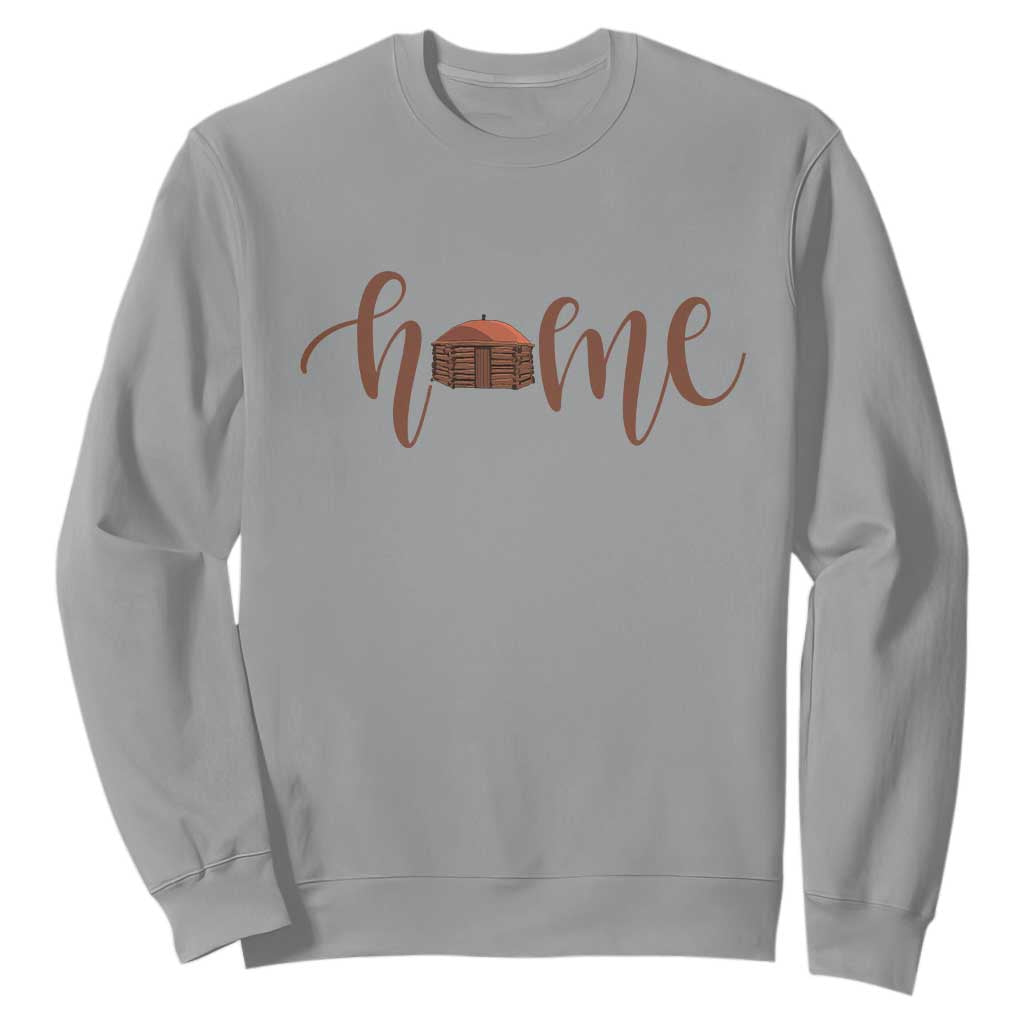 Rustic Hogan Home Typography Sweatshirt Native American Heritage Pride TS12 Sport Gray Print Your Wear