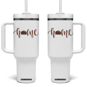 Rustic Hogan Home Typography Tumbler With Handle Native American Heritage Pride TS12 One Size: 40 oz White Print Your Wear