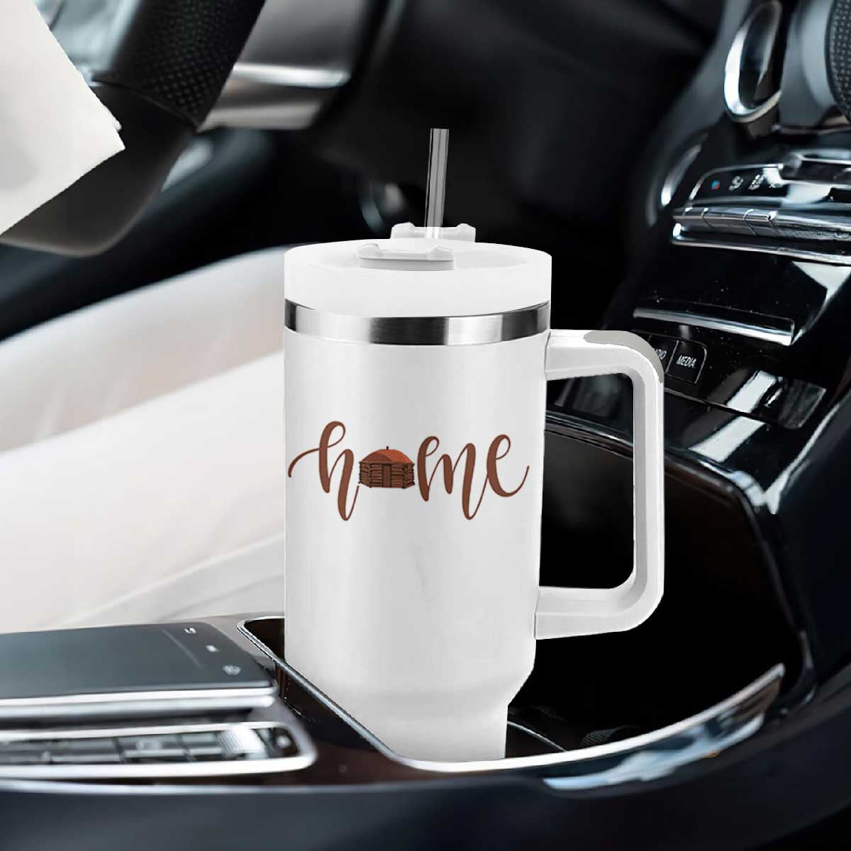 Rustic Hogan Home Typography Tumbler With Handle Native American Heritage Pride TS12 Print Your Wear