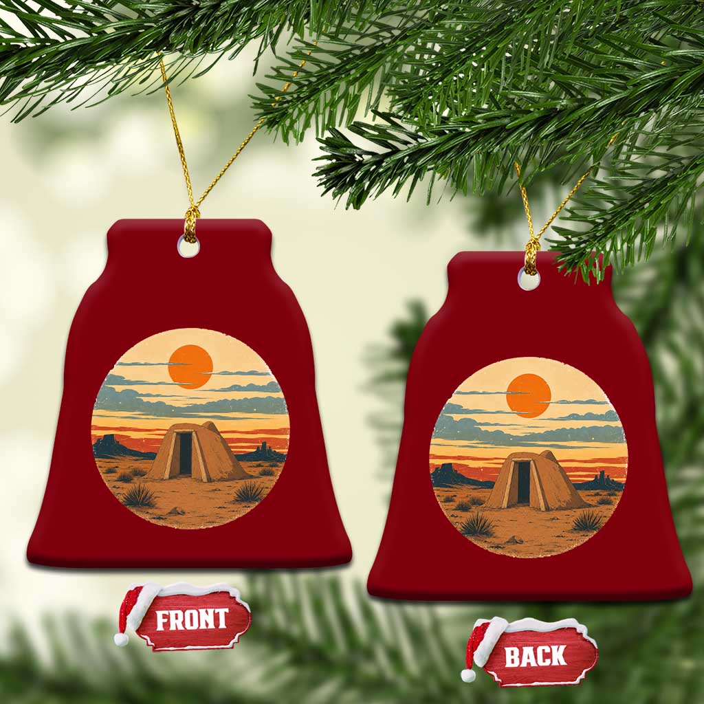Vintage Monument Valley Landscape Ceramic Ornament Desert Hogan Home Art TS12 Print Your Wear