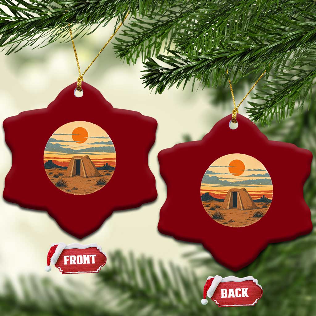 Vintage Monument Valley Landscape Ceramic Ornament Desert Hogan Home Art TS12 Print Your Wear