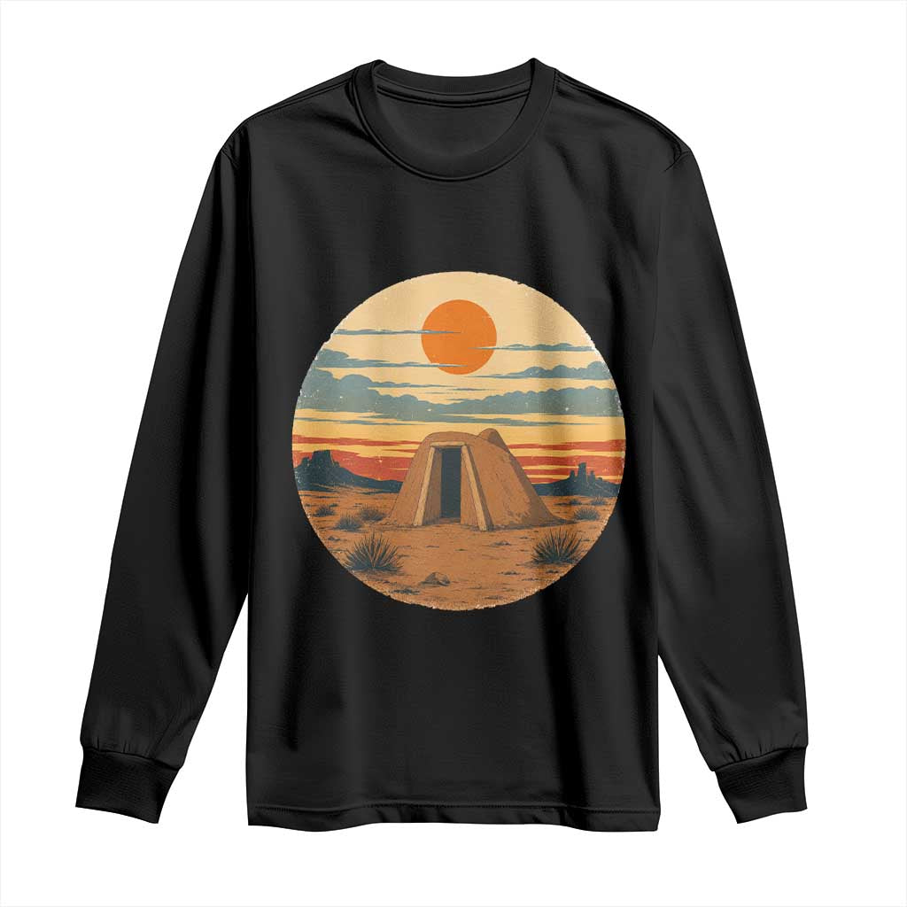 Vintage Monument Valley Landscape Long Sleeve Shirt Desert Hogan Home Art TS12 Black Print Your Wear