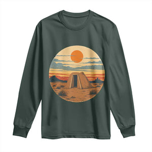 Vintage Monument Valley Landscape Long Sleeve Shirt Desert Hogan Home Art TS12 Dark Forest Green Print Your Wear