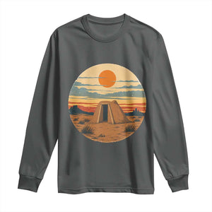 Vintage Monument Valley Landscape Long Sleeve Shirt Desert Hogan Home Art TS12 Dark Heather Print Your Wear