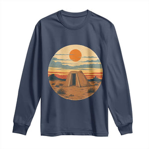 Vintage Monument Valley Landscape Long Sleeve Shirt Desert Hogan Home Art TS12 Navy Print Your Wear