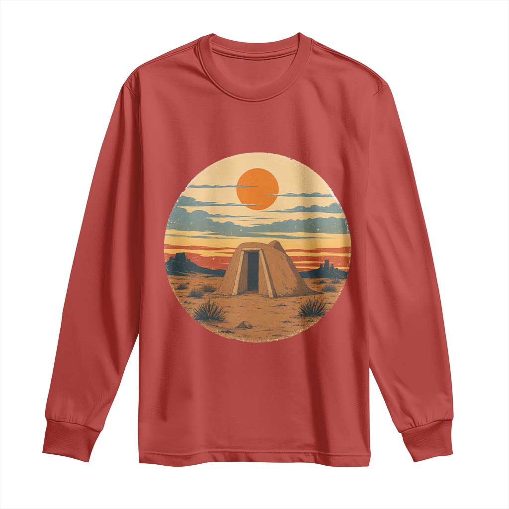 Vintage Monument Valley Landscape Long Sleeve Shirt Desert Hogan Home Art TS12 Red Print Your Wear