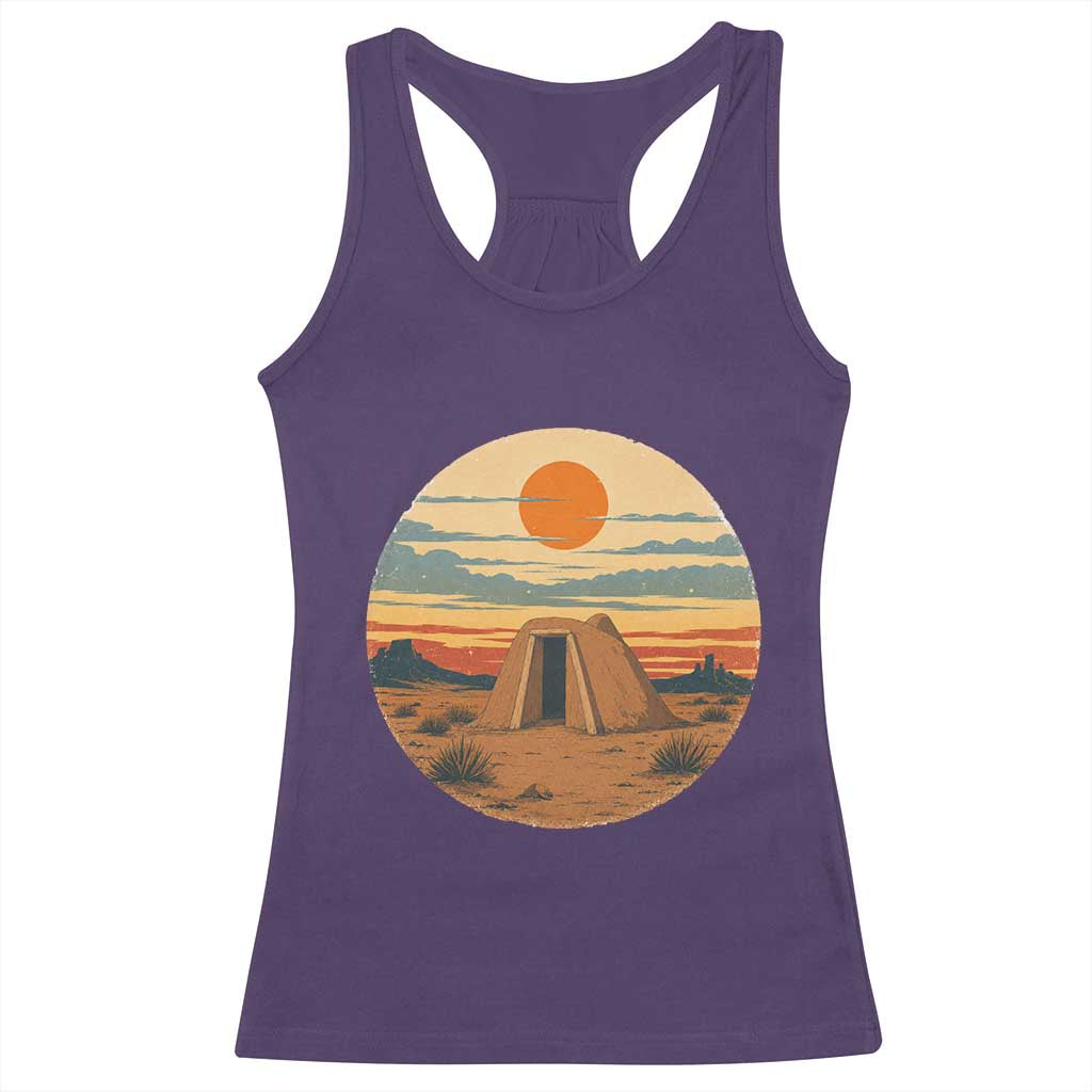 Vintage Monument Valley Landscape Racerback Tank Top Desert Hogan Home Art TS12 Purple Print Your Wear