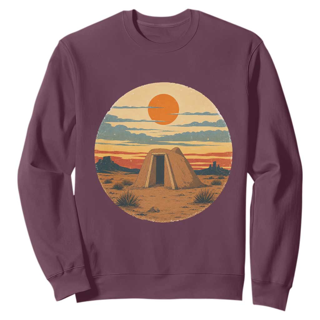 Vintage Monument Valley Landscape Sweatshirt Desert Hogan Home Art TS12 Maroon Print Your Wear