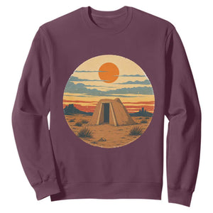 Vintage Monument Valley Landscape Sweatshirt Desert Hogan Home Art TS12 Maroon Print Your Wear