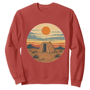Vintage Monument Valley Landscape Sweatshirt Desert Hogan Home Art TS12 Red Print Your Wear