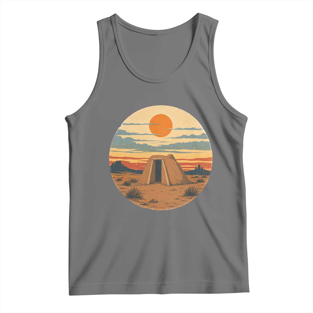 Vintage Monument Valley Landscape Tank Top Desert Hogan Home Art TS12 Black Heather Print Your Wear