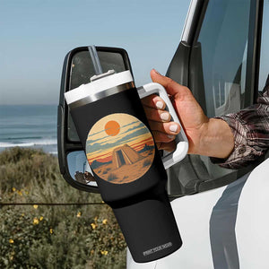 Vintage Monument Valley Landscape Tumbler With Handle Desert Hogan Home Art TS12 Print Your Wear
