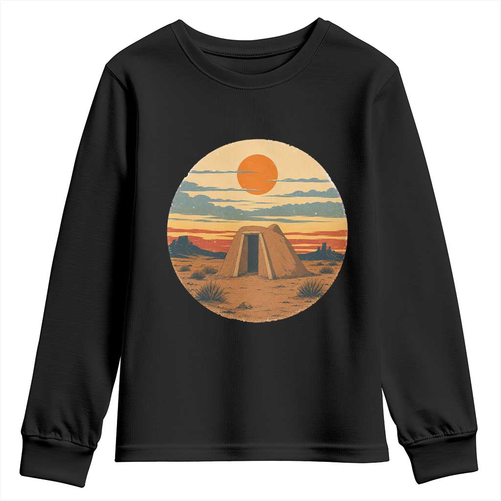 Vintage Monument Valley Landscape Youth Sweatshirt Desert Hogan Home Art TS12 Black Print Your Wear