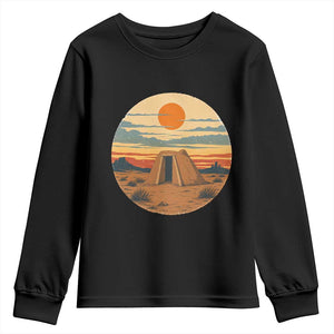 Vintage Monument Valley Landscape Youth Sweatshirt Desert Hogan Home Art TS12 Black Print Your Wear