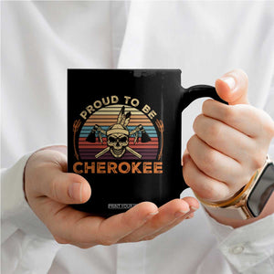 Cherokee Heritage Pride Coffee Mug Vintage Native American Warrior Skull TS12 Print Your Wear