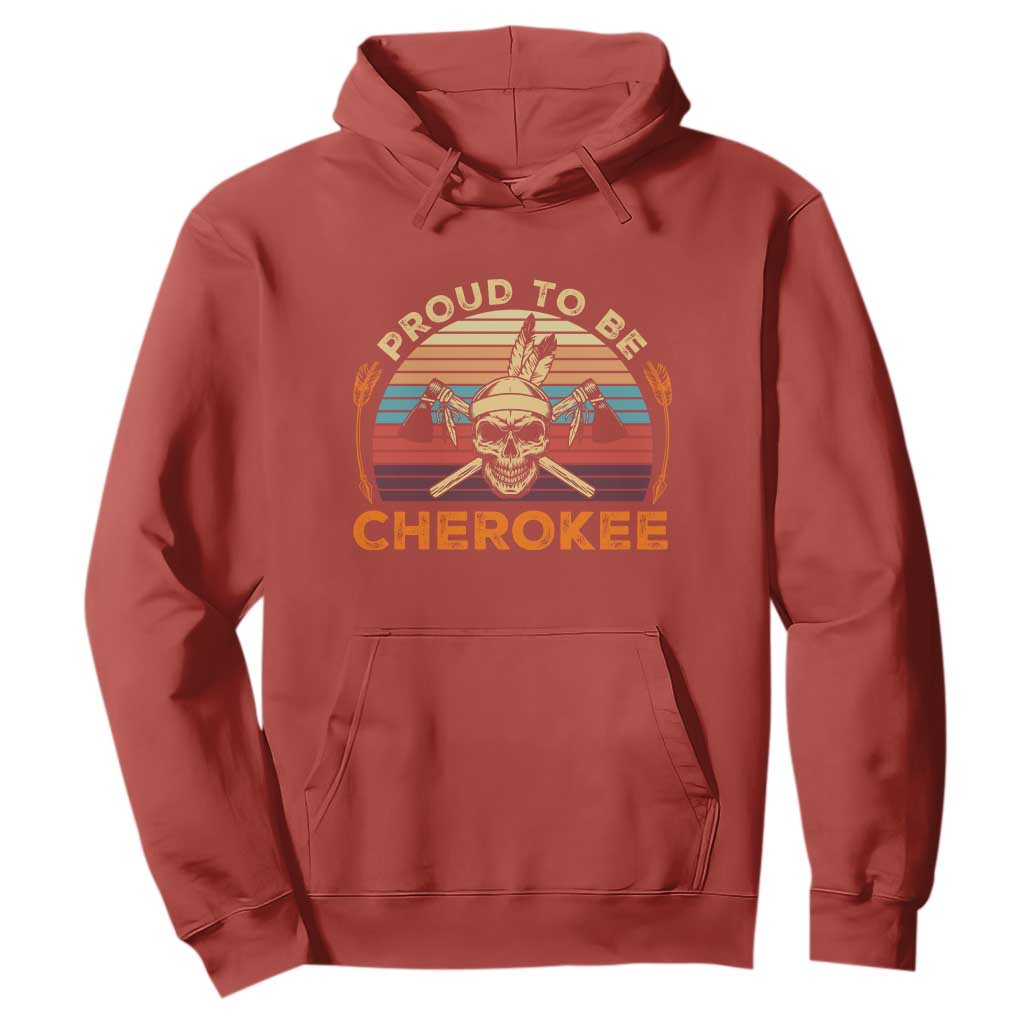 Cherokee Heritage Pride Hoodie Vintage Native American Warrior Skull TS12 Red Print Your Wear
