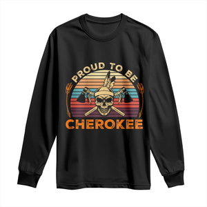 Cherokee Heritage Pride Long Sleeve Shirt Vintage Native American Warrior Skull TS12 Black Print Your Wear