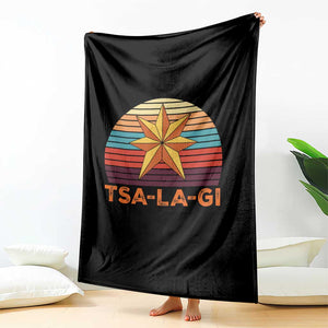Tsalagi Seven Pointed Star Throw Blanket Cherokee Native American Heritage TS12 Print Your Wear