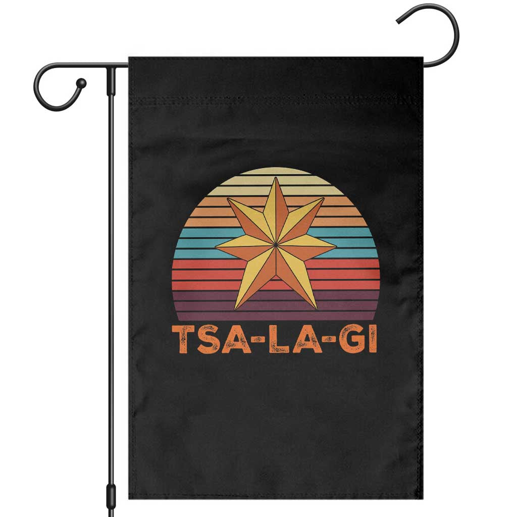 Tsalagi Seven Pointed Star Garden Flag Cherokee Native American Heritage TS12 Black Print Your Wear