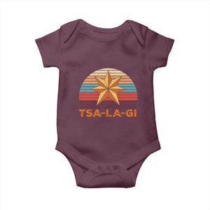 Tsalagi Seven Pointed Star Baby Onesie Cherokee Native American Heritage TS12 Maroon Print Your Wear