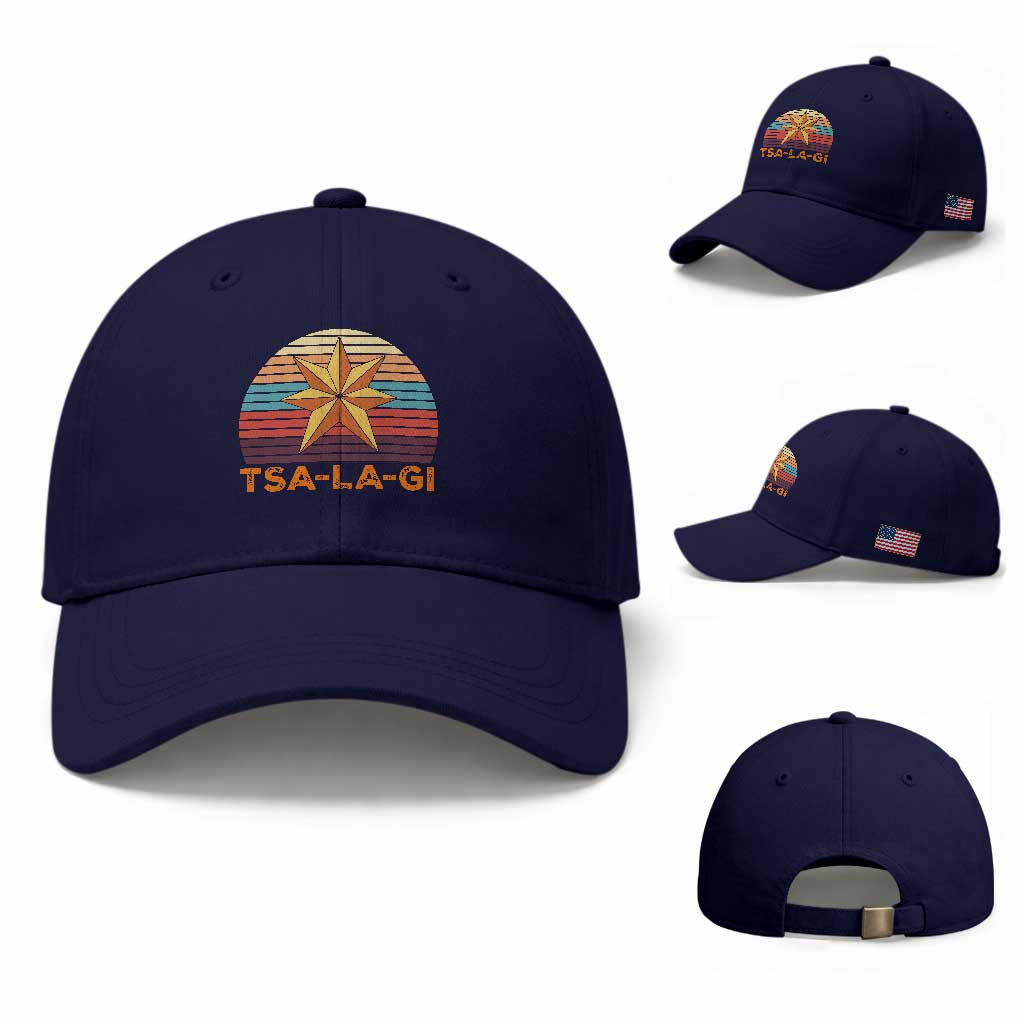 Tsalagi Seven Pointed Star Baseball Cap Cherokee Native American Heritage TS12 Baseball Cap Universal Fit Dark Blue Print Your Wear