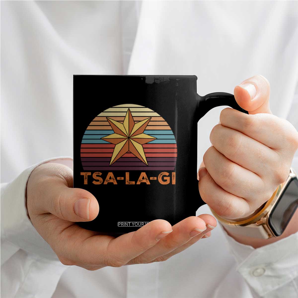Tsalagi Seven Pointed Star Coffee Mug Cherokee Native American Heritage TS12 Print Your Wear