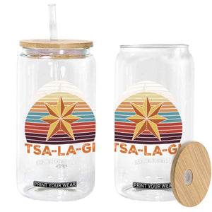 Tsalagi Seven Pointed Star Glass Can Cherokee Native American Heritage TS12 Print Your Wear