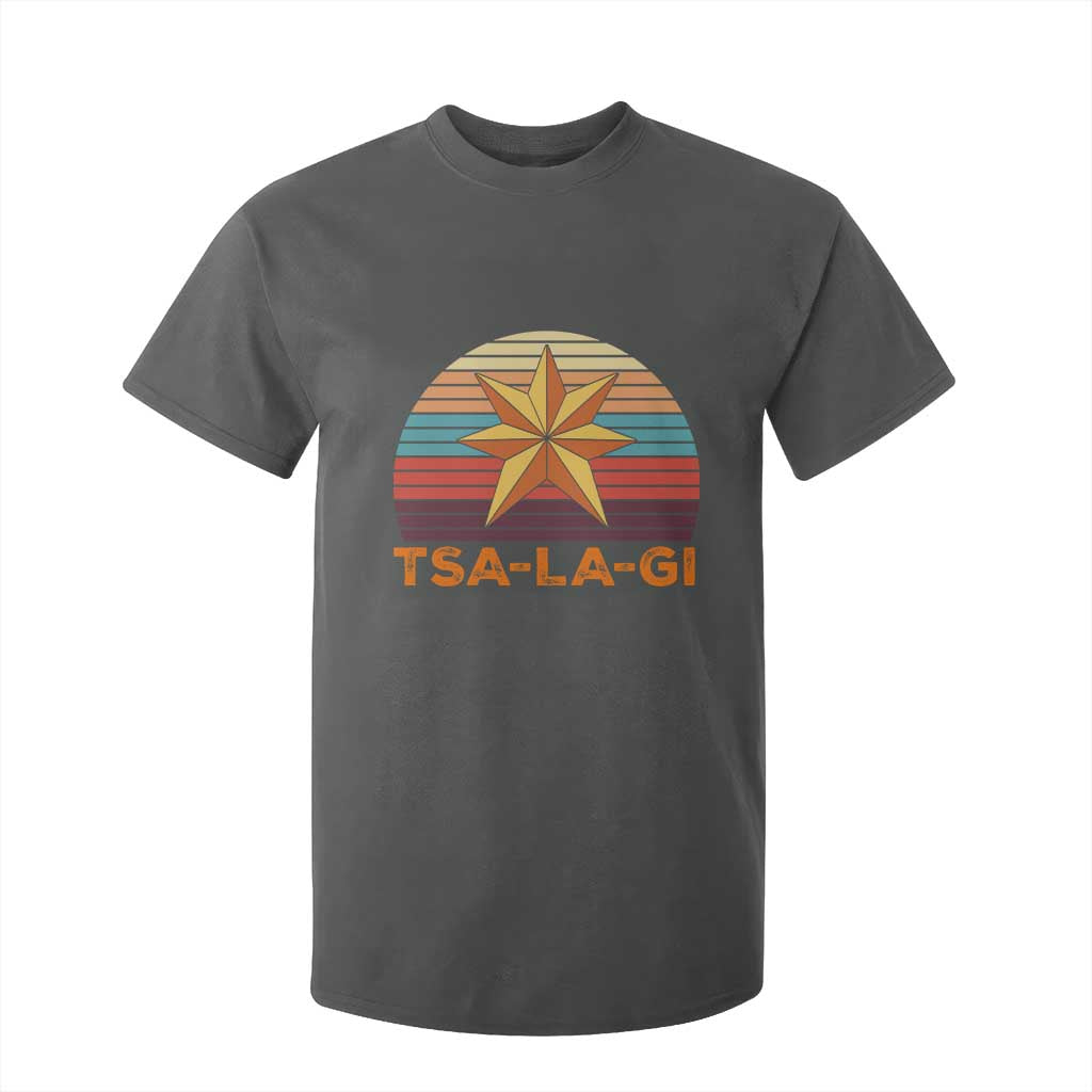 Tsalagi Seven Pointed Star T Shirt For Kid Cherokee Native American Heritage TS12 Dark Heather Print Your Wear