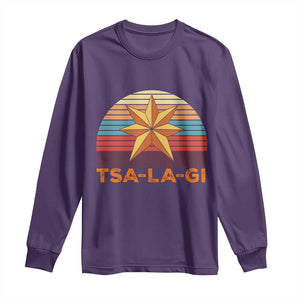 Tsalagi Seven Pointed Star Long Sleeve Shirt Cherokee Native American Heritage TS12 Purple Print Your Wear