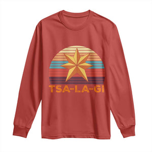 Tsalagi Seven Pointed Star Long Sleeve Shirt Cherokee Native American Heritage TS12 Red Print Your Wear