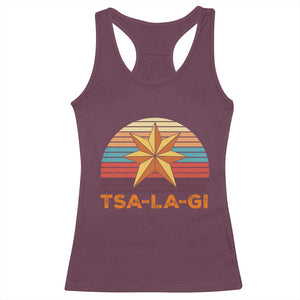 Tsalagi Seven Pointed Star Racerback Tank Top Cherokee Native American Heritage TS12 Maroon Print Your Wear