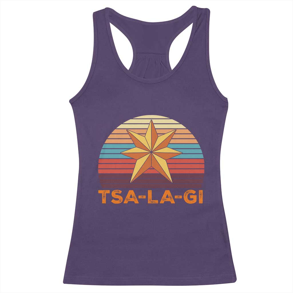 Tsalagi Seven Pointed Star Racerback Tank Top Cherokee Native American Heritage TS12 Purple Print Your Wear
