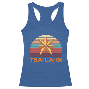 Tsalagi Seven Pointed Star Racerback Tank Top Cherokee Native American Heritage TS12 Royal Blue Print Your Wear