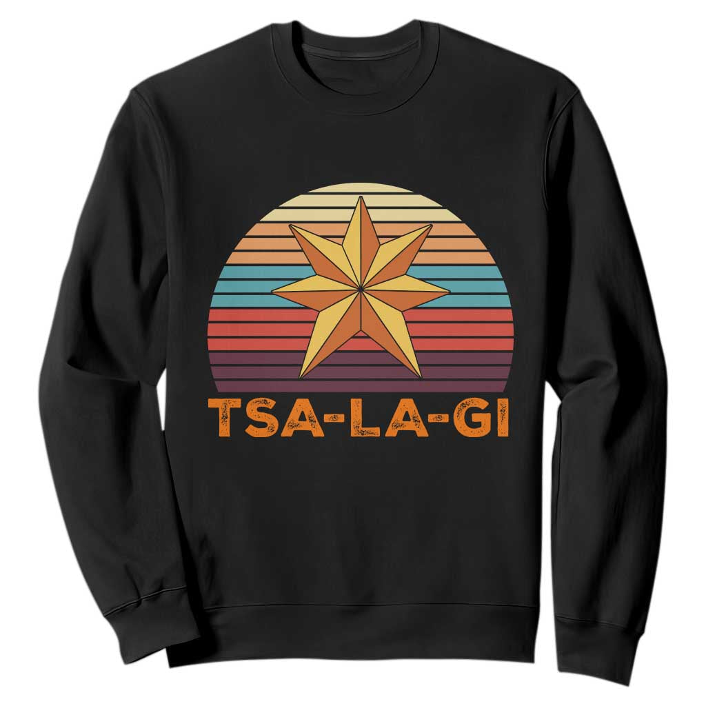 Tsalagi Seven Pointed Star Sweatshirt Cherokee Native American Heritage TS12 Black Print Your Wear