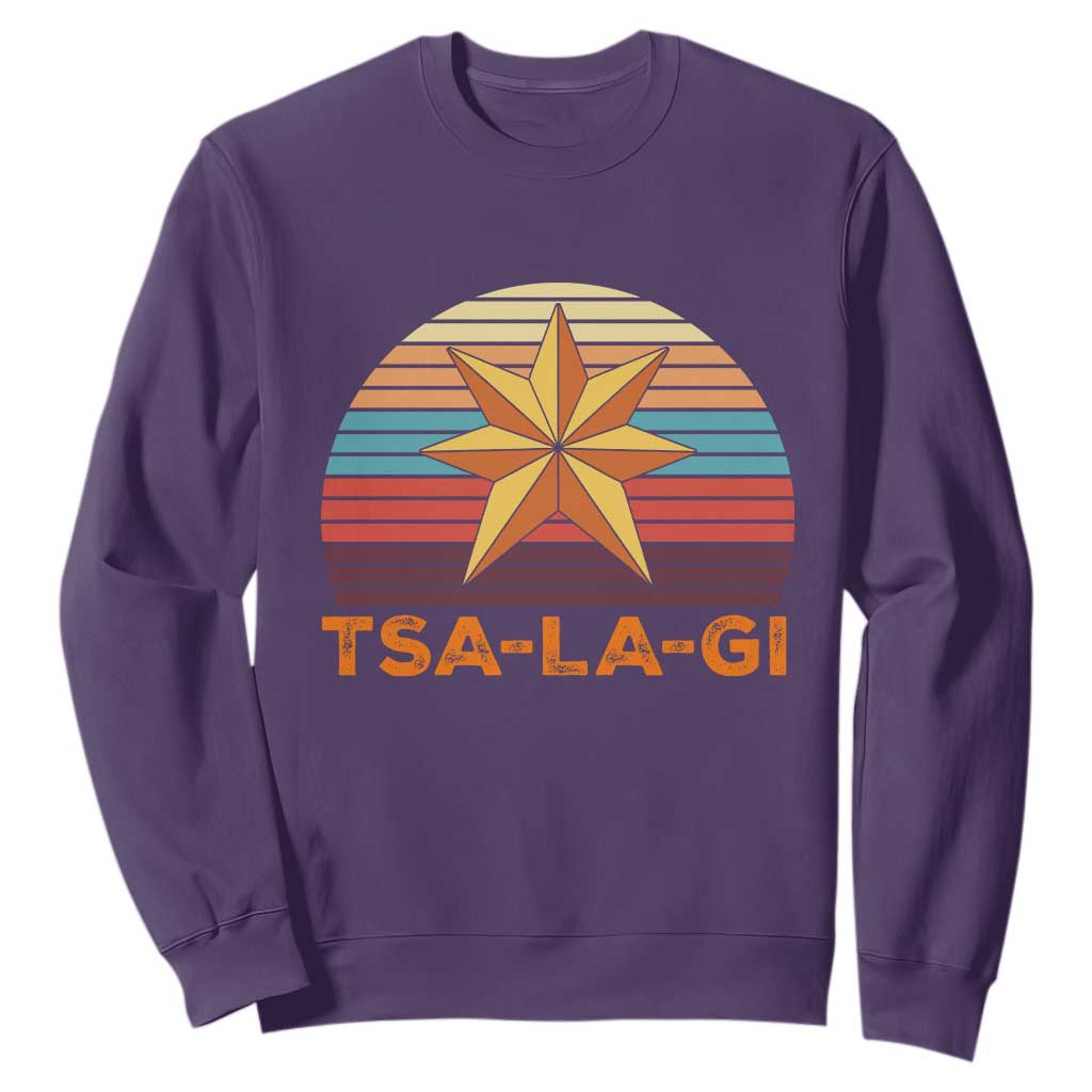 Tsalagi Seven Pointed Star Sweatshirt Cherokee Native American Heritage TS12 Purple Print Your Wear
