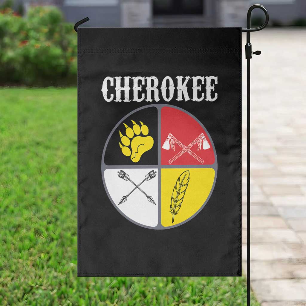 Cherokee Cultural Pride Garden Flag Native American Medicine Wheel Art TS12 Print Your Wear