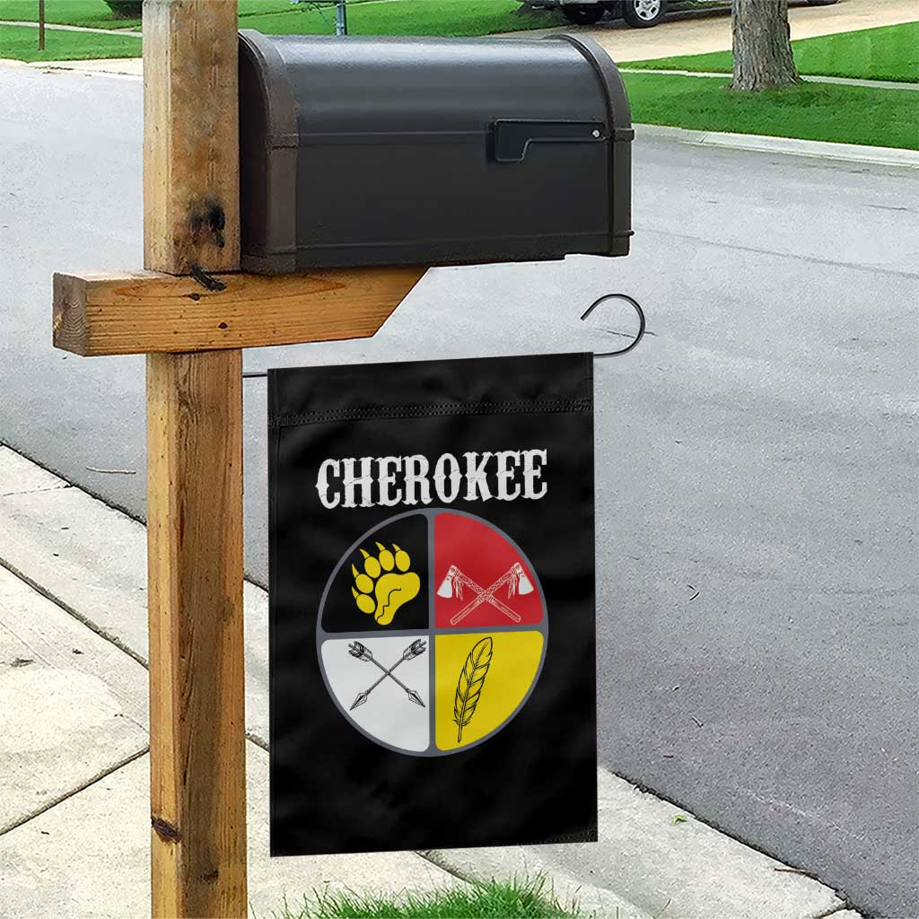 Cherokee Cultural Pride Garden Flag Native American Medicine Wheel Art TS12 Print Your Wear