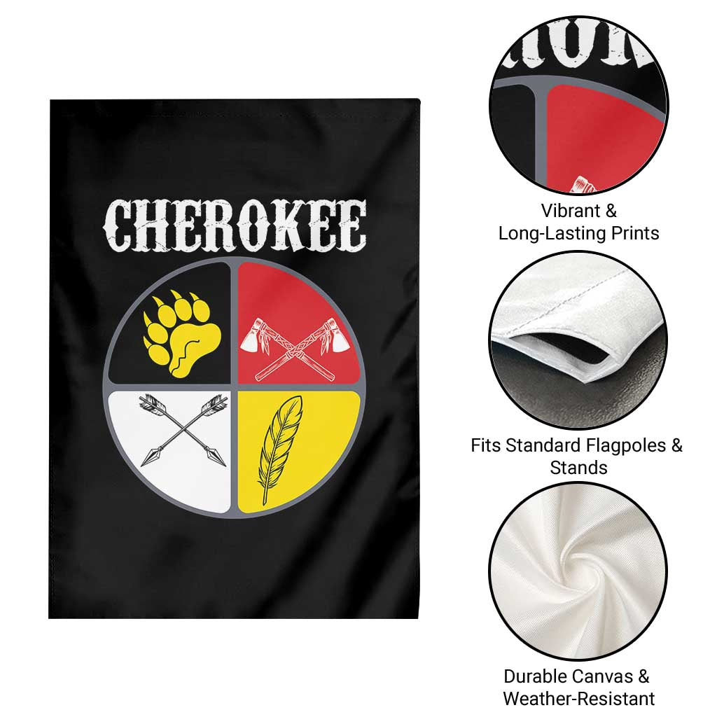Cherokee Cultural Pride Garden Flag Native American Medicine Wheel Art TS12 Print Your Wear