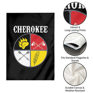 Cherokee Cultural Pride Garden Flag Native American Medicine Wheel Art TS12 Print Your Wear