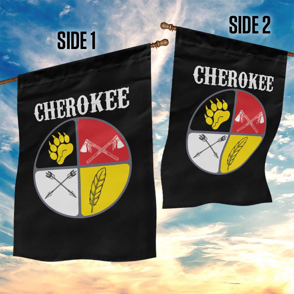 Cherokee Cultural Pride Garden Flag Native American Medicine Wheel Art TS12 Print Your Wear