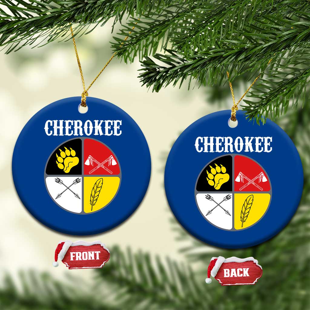 Cherokee Cultural Pride Ceramic Ornament Native American Medicine Wheel Art TS12 1pc Blue Print Your Wear