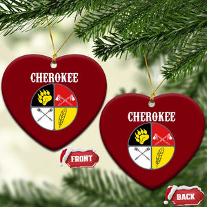 Cherokee Cultural Pride Ceramic Ornament Native American Medicine Wheel Art TS12 Print Your Wear