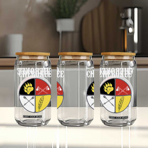 Cherokee Cultural Pride Glass Can Native American Medicine Wheel Art TS12 Print Your Wear