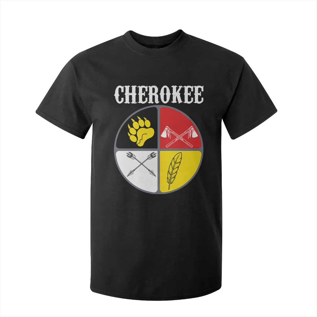 Cherokee Cultural Pride T Shirt For Kid Native American Medicine Wheel Art TS12 Black Print Your Wear