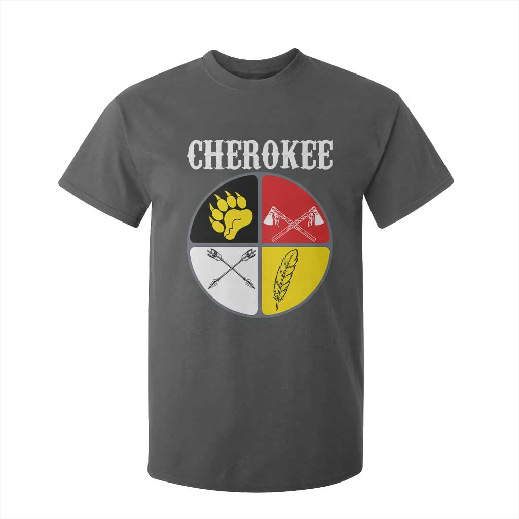 Cherokee Cultural Pride T Shirt For Kid Native American Medicine Wheel Art TS12 Dark Heather Print Your Wear
