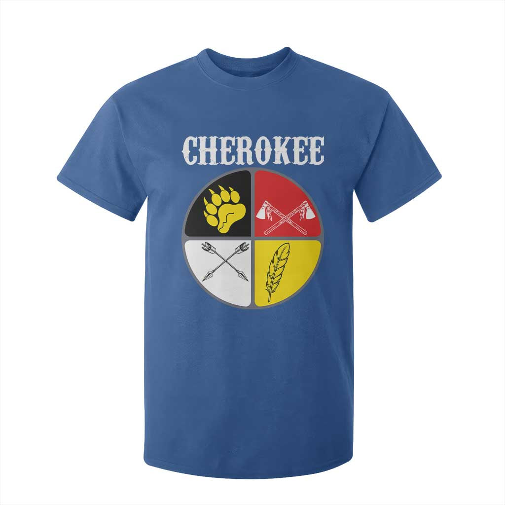 Cherokee Cultural Pride T Shirt For Kid Native American Medicine Wheel Art TS12 Royal Blue Print Your Wear