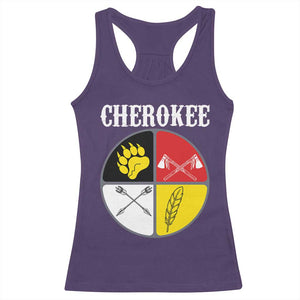 Cherokee Cultural Pride Racerback Tank Top Native American Medicine Wheel Art TS12 Purple Print Your Wear