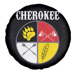 Cherokee Cultural Pride Spare Tire Cover Native American Medicine Wheel Art TS12 Print Your Wear